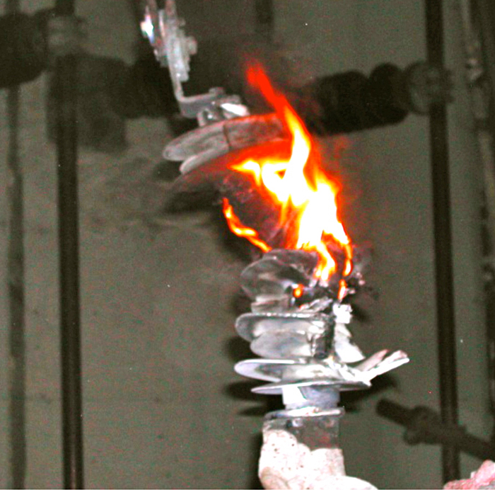 Polymeric-housed-72-kV-rated-arrester-catches-fire-during-high-current-test
