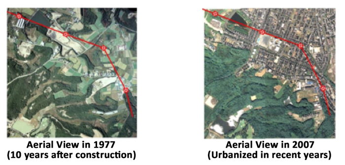 Twin-circuit-275-kV-lines-constructed-in-narrow-right-of-way-in-Japan