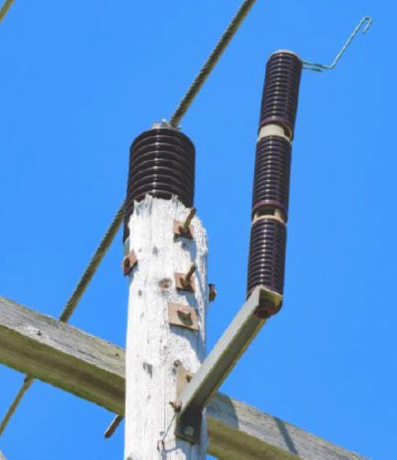 69-kV-line-with-externally-gapped-SiC-arrester.jpg